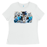 White let it snow Ladies Tee - CowGirlArtShop