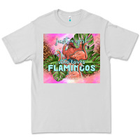 Dove Grey just a girl who loves flamingo Premium Tee - TumblerDesignByShophia