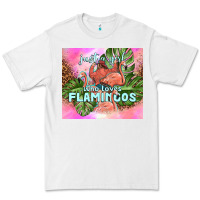 White just a girl who loves flamingo Premium Tee - TumblerDesignByShophia