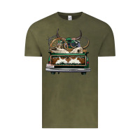 Vintage Olive cowhide and hunter truck olivia Vintage Tee - OliviaCreatesArt