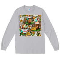 Moon Dust cow coffee cups and farm with leopard seamless pattern bbs Long Sleeve Tee - BundleAndBundleShop