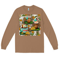 Toasted Coconut cow coffee cups and farm with leopard seamless pattern bbs Long Sleeve Tee - BundleAndBundleShop