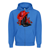 True Royal valentines day cowboy boots red  and roses Zipper Hoodie - AdoDesignShop