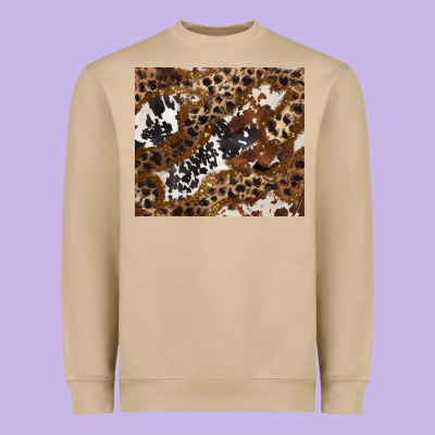 Leopard And Cowhides Heavyweight Sweatshirt Designed By Barkaloodesign