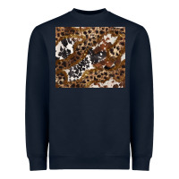 Navy leopard and cowhides Heavyweight Sweatshirt - BarkalooDesign