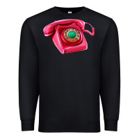 Black pink telephone Premium Sweatshirt - AdoDesignShop