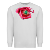 Dove Grey pink telephone Premium Sweatshirt - AdoDesignShop