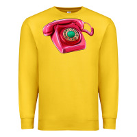 Lemon pink telephone Premium Sweatshirt - AdoDesignShop