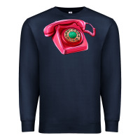 Navy pink telephone Premium Sweatshirt - AdoDesignShop