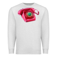 Oatmeal Heather pink telephone Premium Sweatshirt - AdoDesignShop
