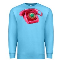 Ocean Blue pink telephone Premium Sweatshirt - AdoDesignShop
