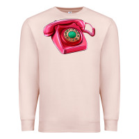 Pale Pink pink telephone Premium Sweatshirt - AdoDesignShop