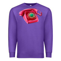 Purple pink telephone Premium Sweatshirt - AdoDesignShop