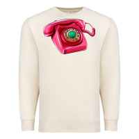Sandshell pink telephone Premium Sweatshirt - AdoDesignShop