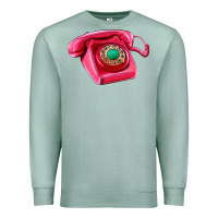 Seafoam pink telephone Premium Sweatshirt - AdoDesignShop
