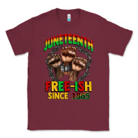Burgundy juneteenth free ish since 1865 Classic Tee - CowGirlArtShop