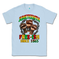 Dusty Blue juneteenth free ish since 1865 Classic Tee - CowGirlArtShop