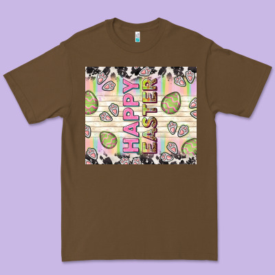 Happy Easter With Cowhide Premium Tee Designed By Tumblerdesignbyshophia