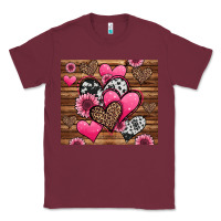 Burgundy valentines day western hearts and sunflowers Classic Tee - Jasminsmagicworld