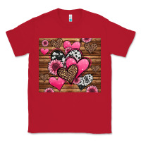 Red valentines day western hearts and sunflowers Classic Tee - Jasminsmagicworld