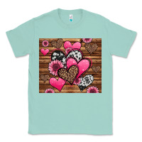 Seafoam valentines day western hearts and sunflowers Classic Tee - Jasminsmagicworld