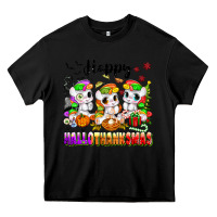 Black happy hallothanksmas unicorns Heavy Core Tee - texasbilliewilder