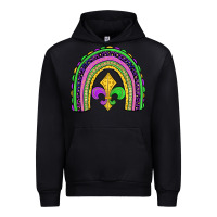 Black mardi gras fleur de lis rainbow Urban Hoodie - JahusDesignShop