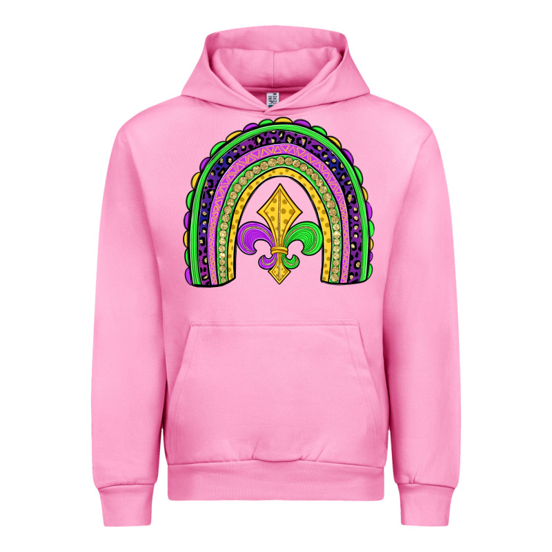 Mardi Gras Fleur De Lis Rainbow Urban Hoodie by JahusDesignShop | Teevron