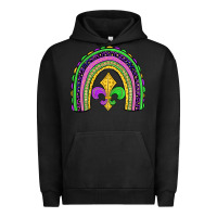 Pigment Black mardi gras fleur de lis rainbow Urban Hoodie - JahusDesignShop