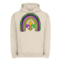 Pigment French Oak mardi gras fleur de lis rainbow Urban Hoodie - JahusDesignShop