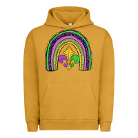 Pigment Peanut Butter mardi gras fleur de lis rainbow Urban Hoodie - JahusDesignShop