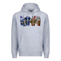 Heather Grey Police Coffee Premium Hoodie - CowhideDigitalArt