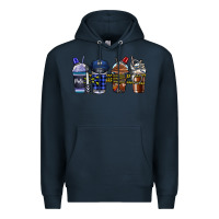 Navy Police Coffee Premium Hoodie - CowhideDigitalArt