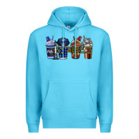 Ocean Blue Police Coffee Premium Hoodie - CowhideDigitalArt