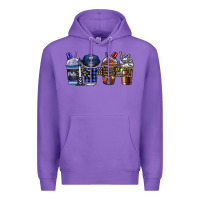 Purple Police Coffee Premium Hoodie - CowhideDigitalArt