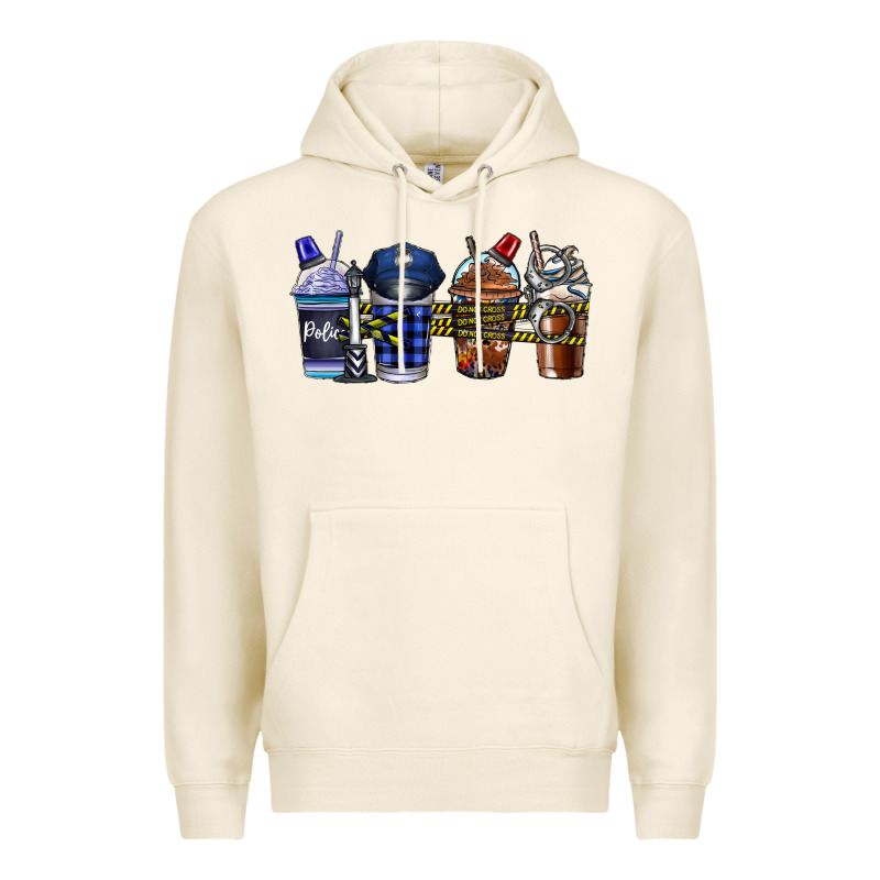 Police Coffee Premium Hoodie by CowhideDigitalArt | Teevron