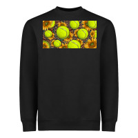 Black tennis ball with sunflower and racket  licence plato Heavyweight Sweatshirt - BarkalooDesign