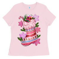 Bubblegum Pink pink christmas socks Ladies Tee - CowGirlArtShop