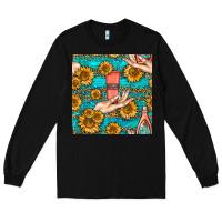 Hand Cream Nail Polish Remover And Sunflowers With Leopard And Glitter Long Sleeve Tee | Teevron