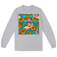 Moon Dust hand cream nail polish remover and sunflowers with leopard and glitter Long Sleeve Tee - BundleAndBundleShop