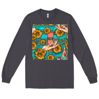Smoke hand cream nail polish remover and sunflowers with leopard and glitter Long Sleeve Tee - BundleAndBundleShop