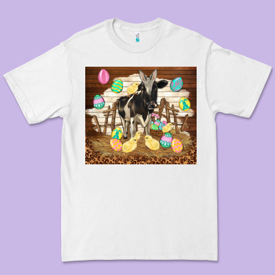 Cow And Chick Easter Premium Tee Designed By Tumblerdesignbyshophia