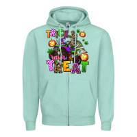 Seafoam trick rawr treat Zipper Hoodie - AdoDesignShop