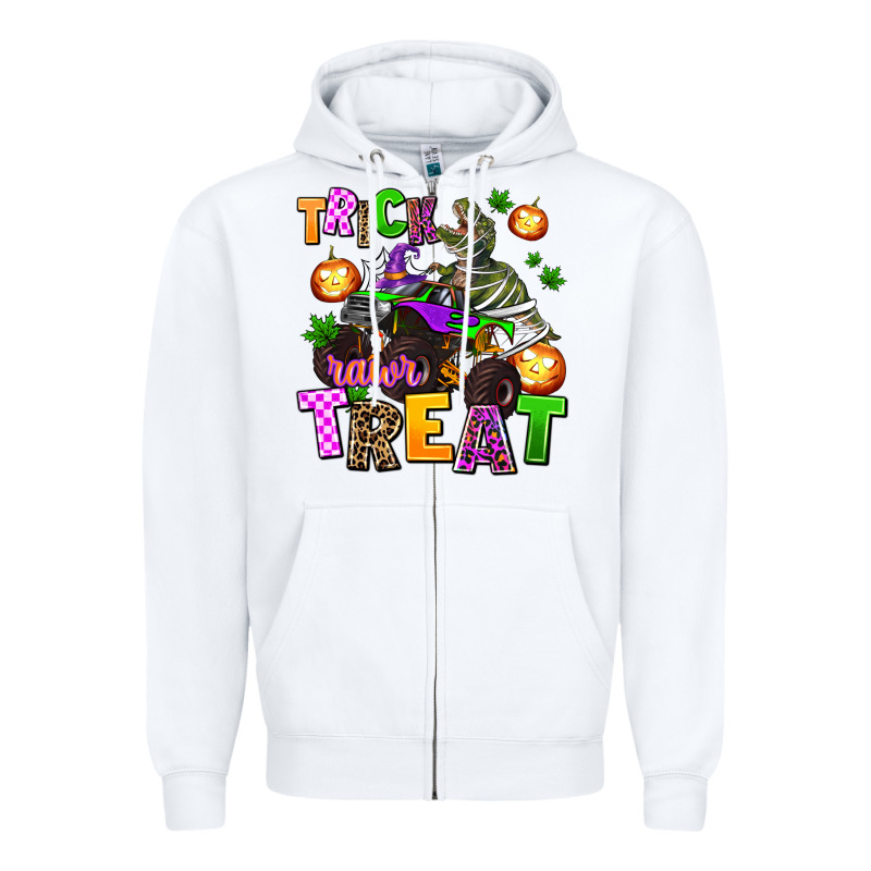 Trick Rawr Treat Zipper Hoodie by AdoDesignShop | Teevron