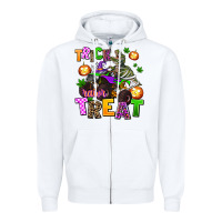 White trick rawr treat Zipper Hoodie - AdoDesignShop