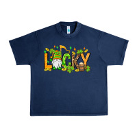 Navy St. Patrick's Lucky gnome Urban Heavy Tee - OliviaCreatesArt