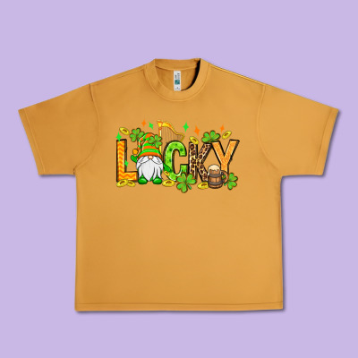St. Patrick's Lucky Gnome Urban Heavy Tee Designed By Oliviacreatesart