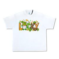 White St. Patrick's Lucky gnome Urban Heavy Tee - OliviaCreatesArt