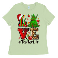 Matcha love teacher life christmas Ladies Tee - CowGirlArtShop