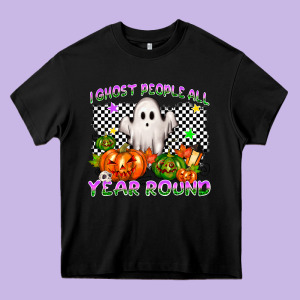 I Ghost People All Year Round Heavy Core Tee Designed By Nancycooperartshop